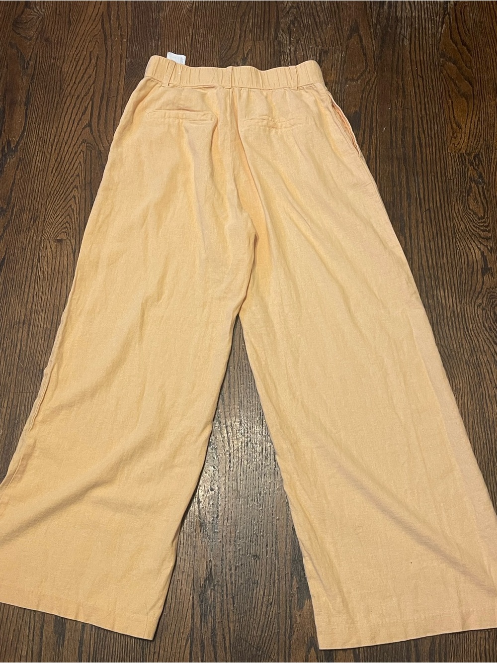Abercrombie & Fitch Peach Wide Leg Linen-Blend Pants - Picture 4 of 10